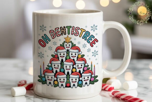 Christmas Dentistree Sublimation Design: Illustrations for Branding