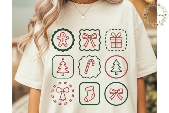 Christmas Doodle Grid PNG Clipart Review