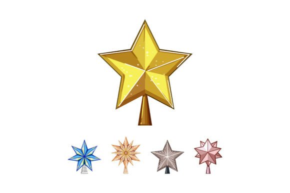 Christmas Tree Star Topper Decoration Va Illustrations