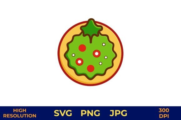 Decorated Christmas Cookie Shaped Like Illustrations