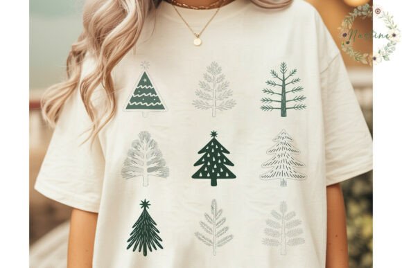 Distressed Christmas Trees PNG Clipart Review