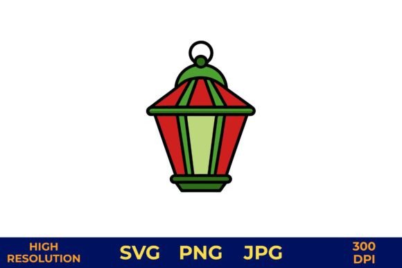 Festive Christmas Lantern Vector Illustrations