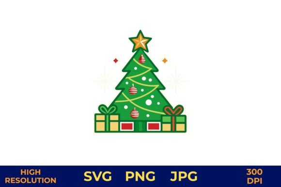 Holiday Christmas Tree Vector Illustrations