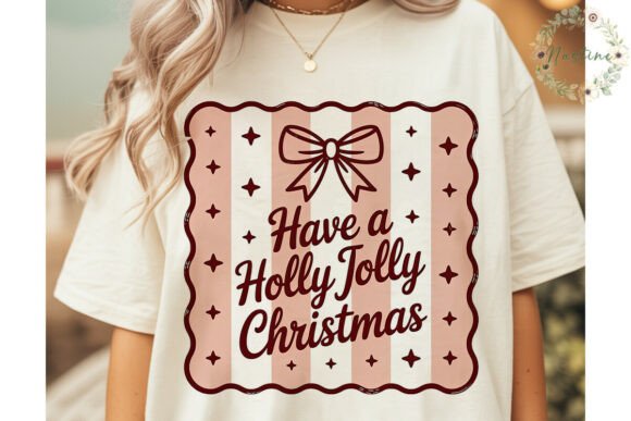 Holly Jolly Christmas Stripes PNG: Festive Illustrations