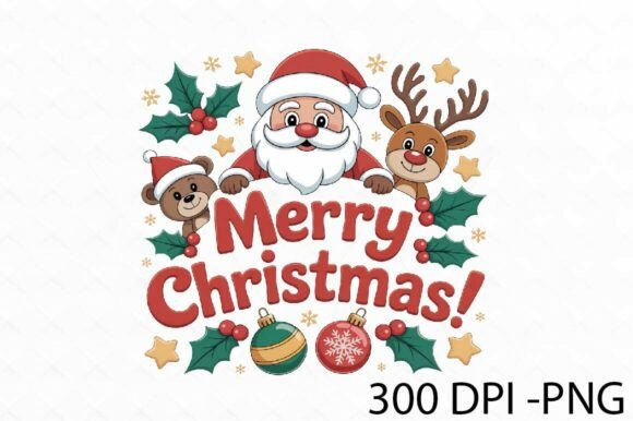 Merry Christmas Santa Png Design & Illustrations