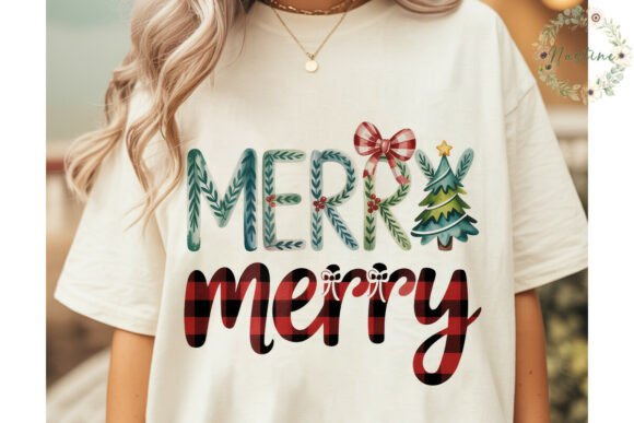 Merry Christmas Sublimation Design Illustrations