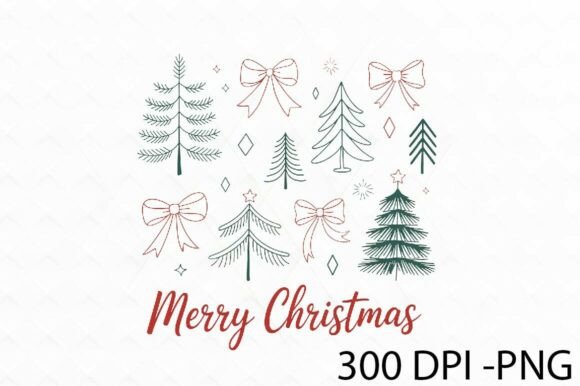 Merry Christmas Tree Png Design & Illustrations