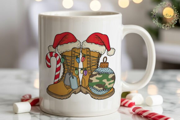 Military Christmas Boots PNG Clipart for Illustrations
