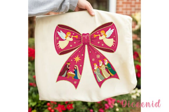 Nativity Christmas Bow PNG: Festive Illustrations