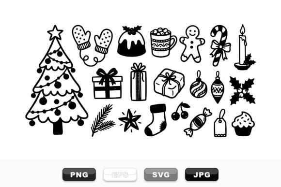 Review: Hand Drawn Christmas Clipart Set Illustrations