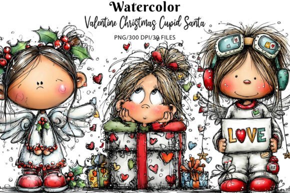 Valentine Christmas Cupid Girl Clipart: Brand Review